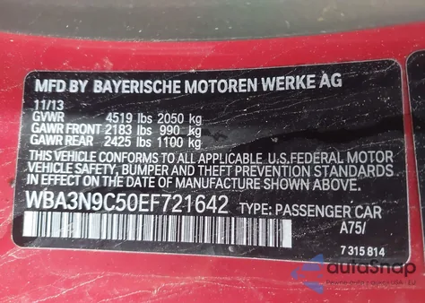 2014 BMW 428I xDrive z USA, uszkodzony, nr VIN WBA3N9C50EF721642